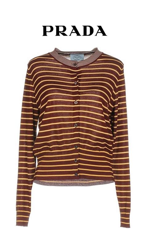 prada struped sweater cotton|prada cardigans for women.